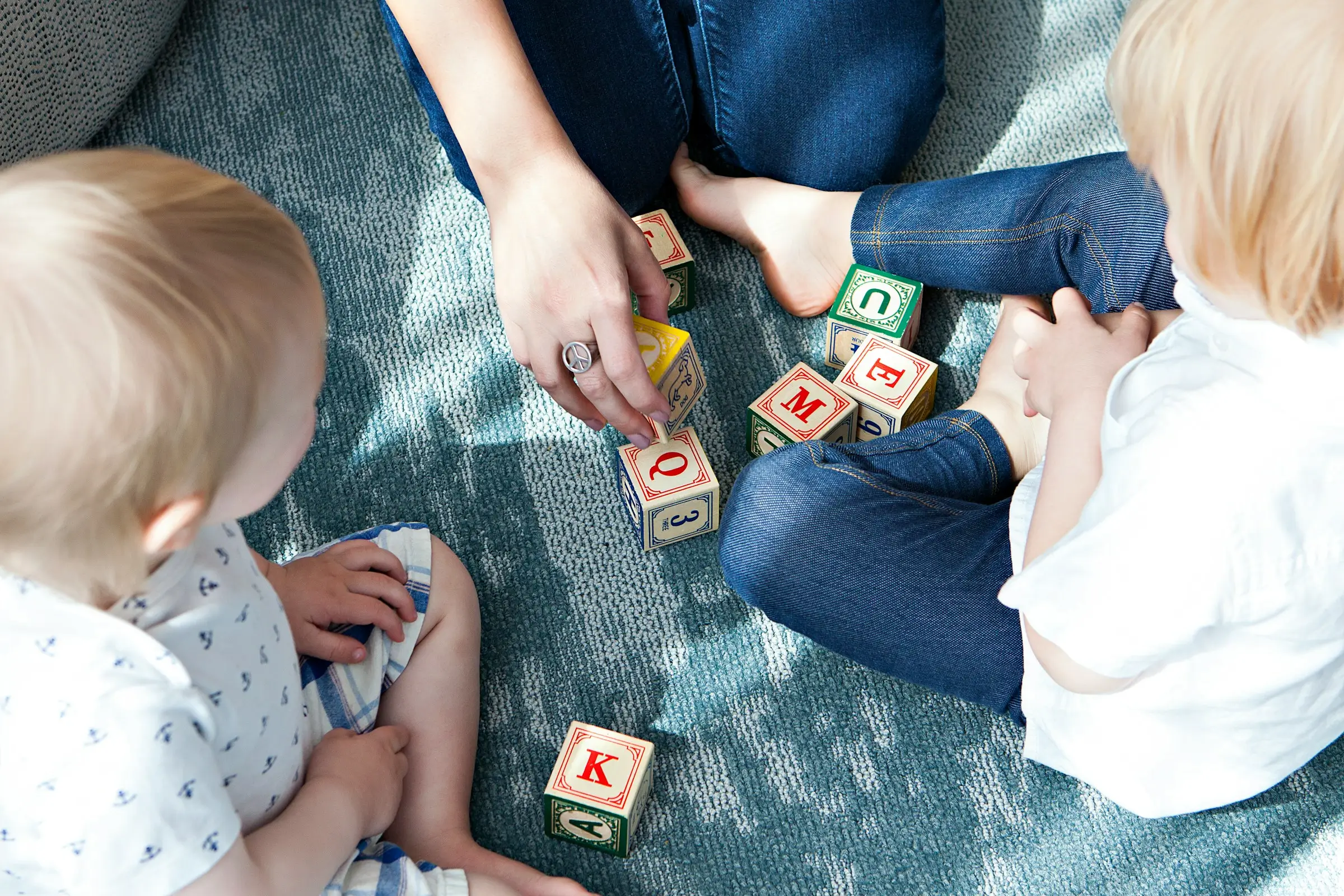 children playing with a professional children's services staffing agent