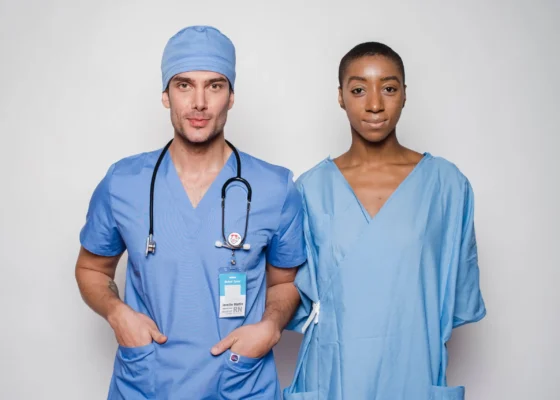 an image of two healthcare professionals making up a compassionate healthcare team