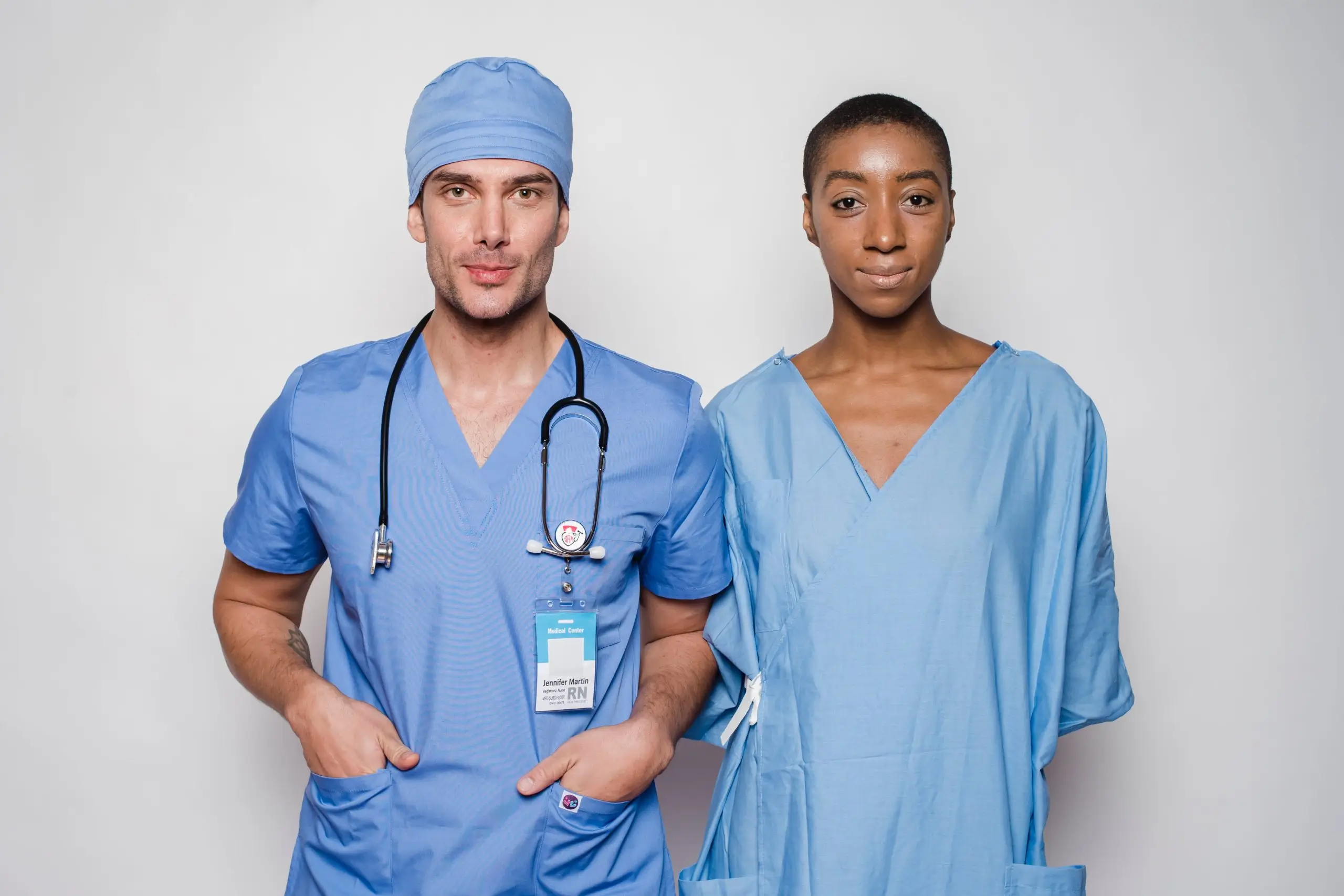 an image of two healthcare professionals making up a compassionate healthcare team