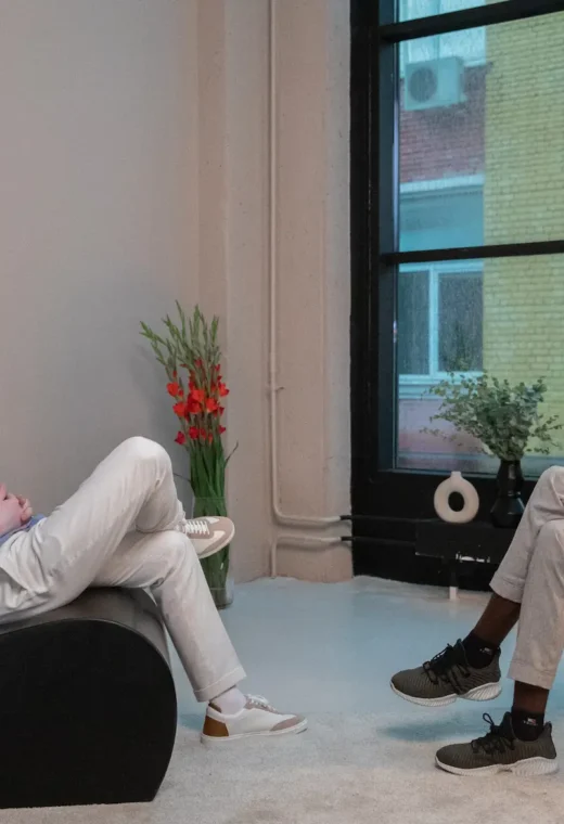 an image of a gentleman interviewing for his new healthcare job