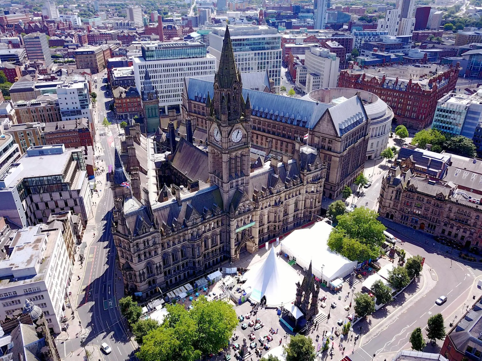 image of manchester city center for a north west healthcare staffing agency