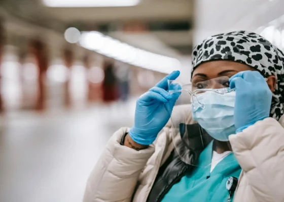 An image of a nurse wearing PPE