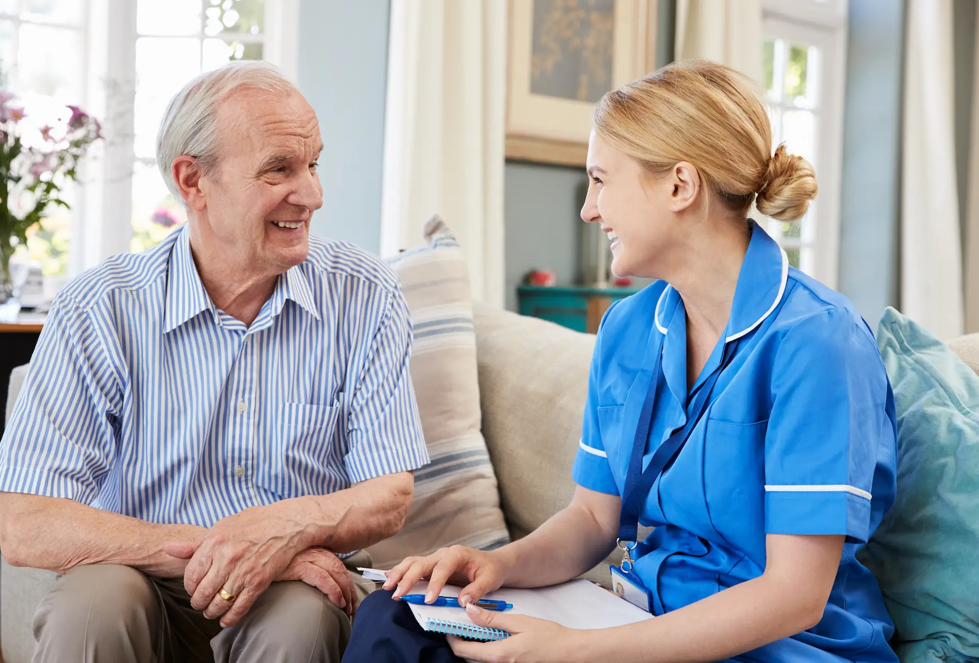 image of an elderly man for a nurse recruitment agency