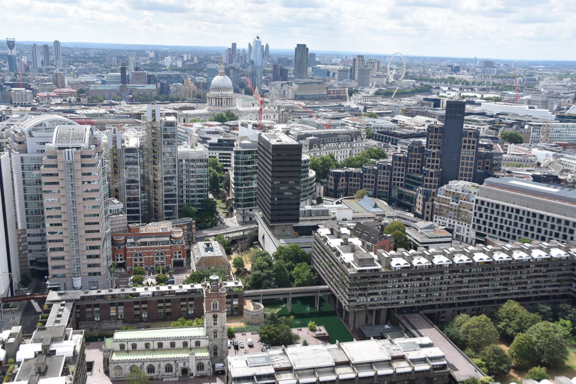 an aerial shot of the greater london where cucumber provide healthcare staffing london urban area